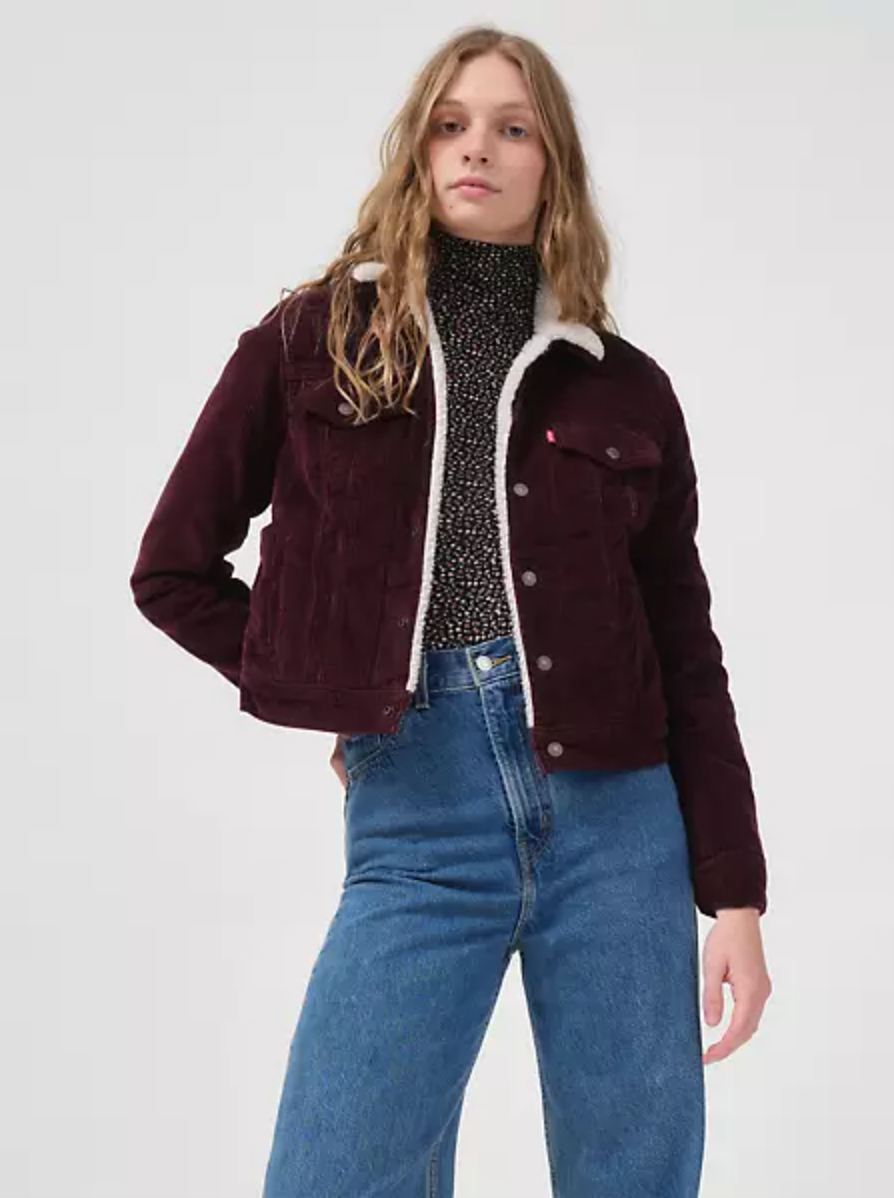 Levi sherpa sales corduroy trucker jacket