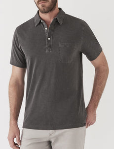 Faherty - Garment Dyed Polo - Charcoal