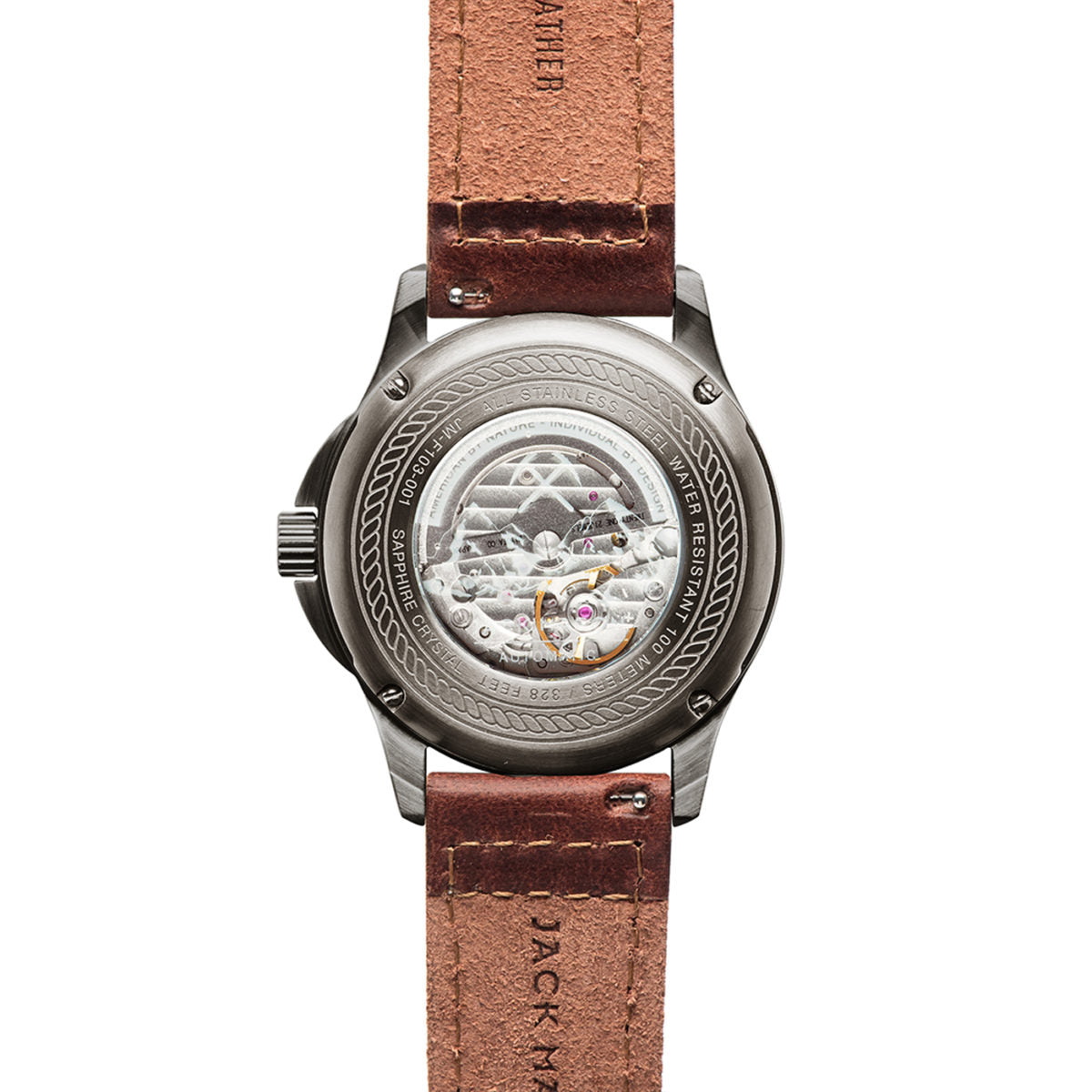 Jack Mason Field Automatic 42mm Grey Dial Brown Leather