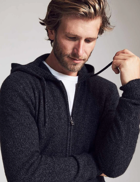 Faherty | Reserve Cashmere Wool Full Zip Hoodie