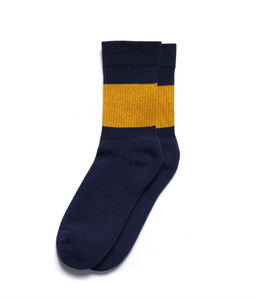 American Trench | Color Pop Sock | Navy w/ Gold